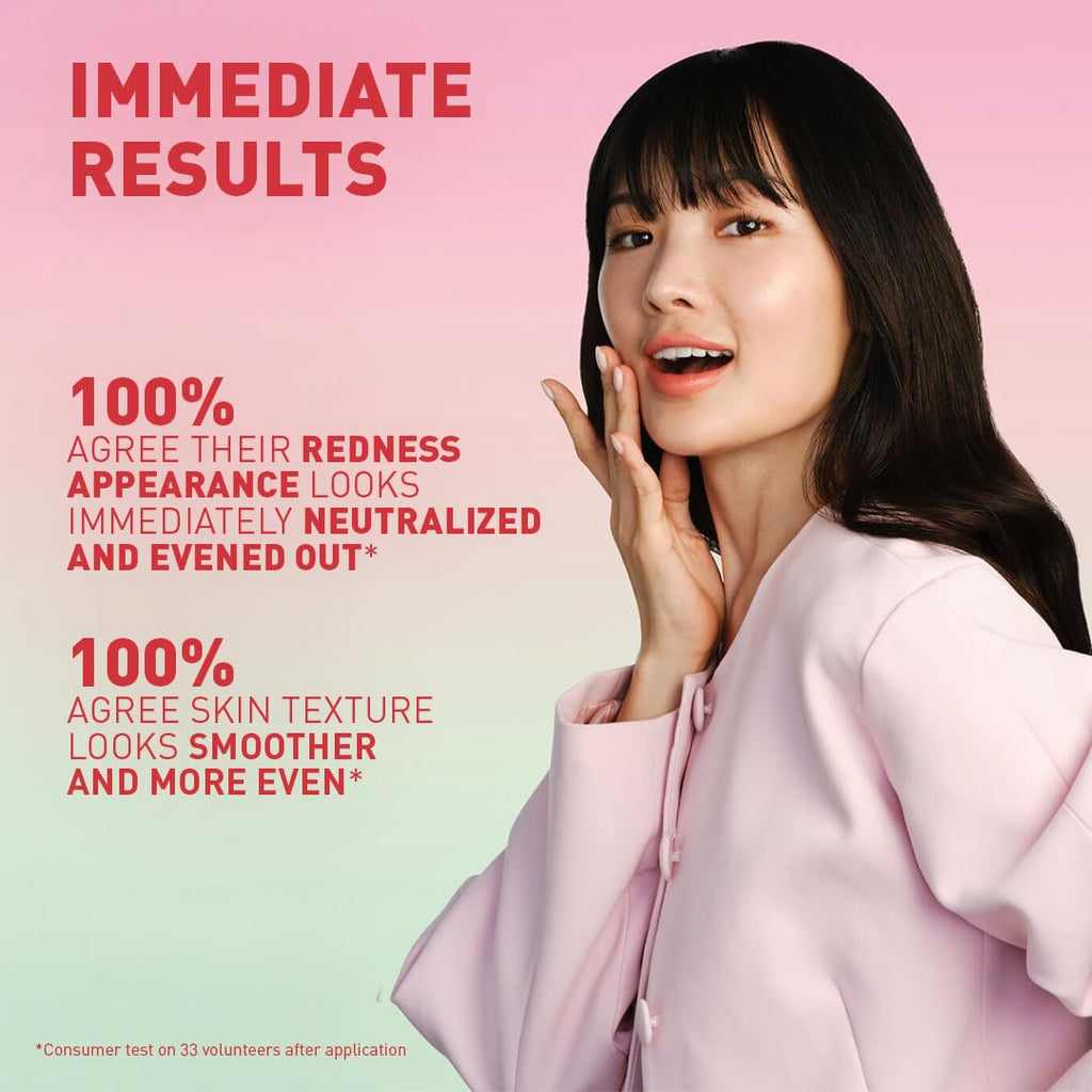 Erborian CC Red Color Correcting SPF 25 Green Pigment Cream, Neutralizes Redness, Calms Skin, Lightweight, Tone‑Perfecting Primer, Korean Skincare