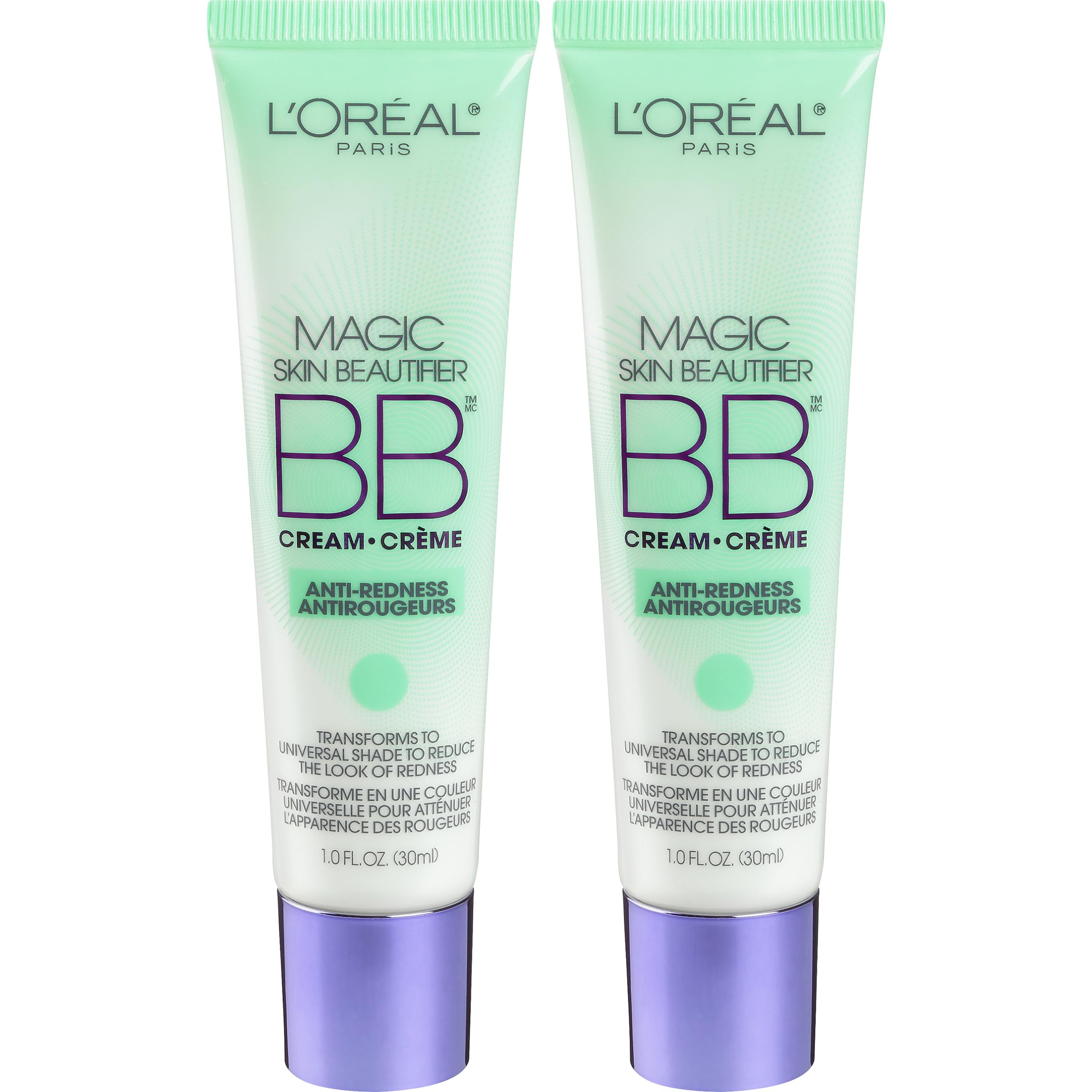 L'Oréal Paris Makeup Magic Skin Beautifier BB Cream Tinted Moisturizer, Anti-Redness, 1 fl oz, 1 Count