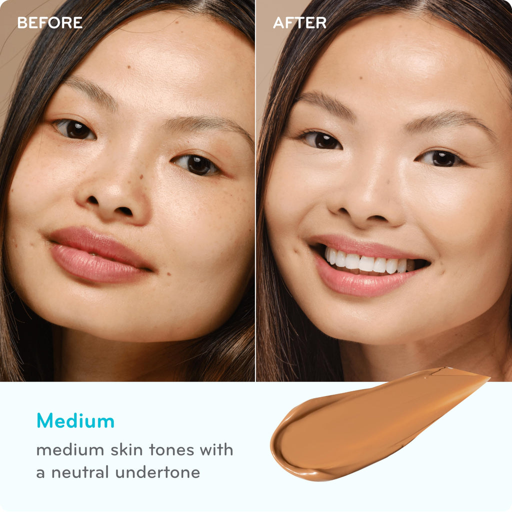 pūrlisse Perfect Glow BB Cream SPF 30 - Luminous Matte Tinted Moisturizer with SPF - Korean Skin Care Formula with Goji & Hawthorn Berry to Hydrate, Brighten & Even Skin - Light Medium (1.4 oz)