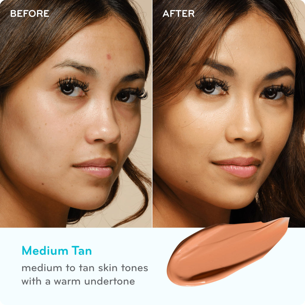 pūrlisse Perfect Glow BB Cream SPF 30 - Luminous Matte Tinted Moisturizer with SPF - Korean Skin Care Formula with Goji & Hawthorn Berry to Hydrate, Brighten & Even Skin - Light Medium (1.4 oz)